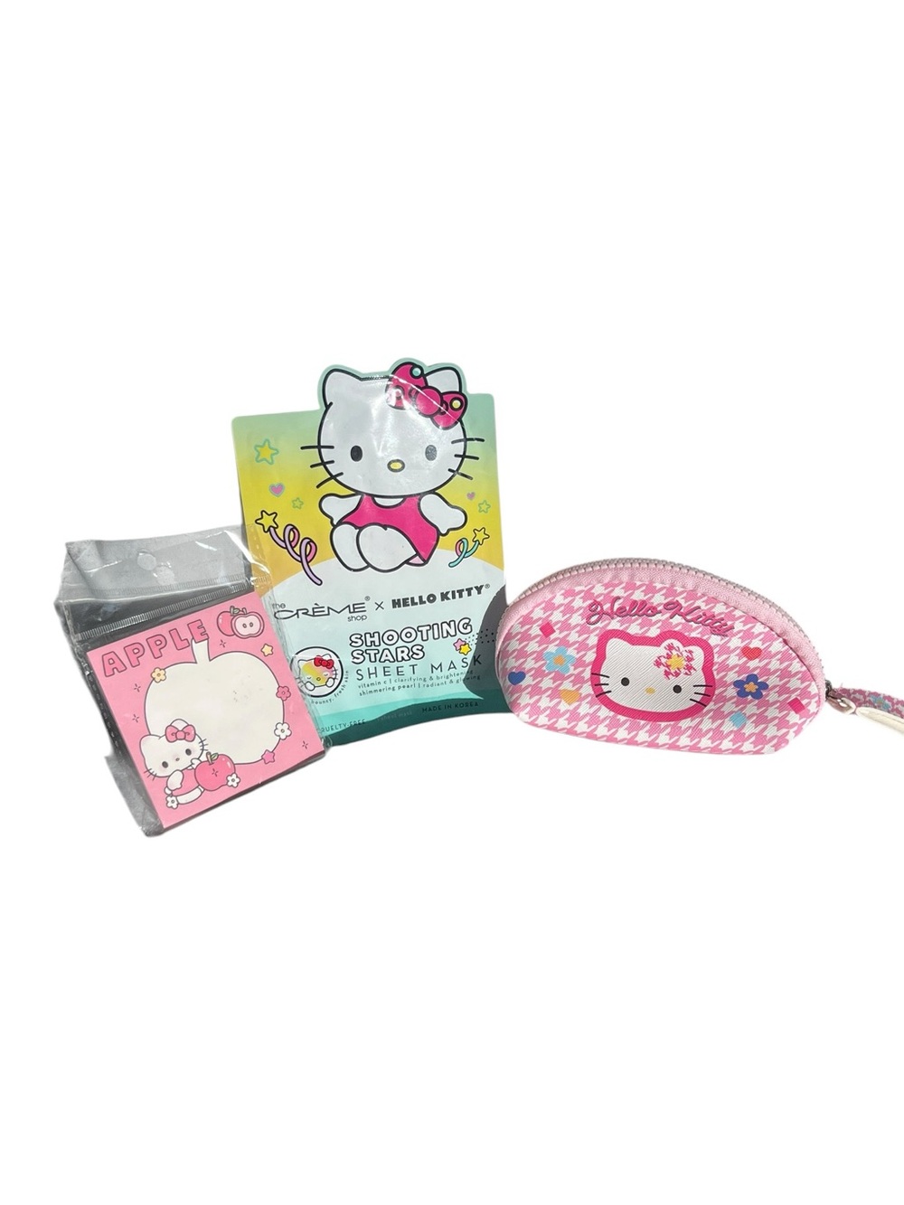 NWOT Sanrio Hello Kitty Bundle - Pouch, Sheet Mask, Sticky Notes